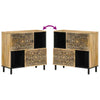 Gecheer Side Cabinet 80x33x75 Solid Wood W9H8