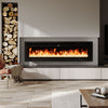 60'' LED Fireplace Recessed Wall Fire WallMounted/Standing Electric Heater Timer