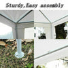 3x3m Garden PE Gazebo Party Wedding Camping Tent With 4 Fully Side Walls Canopy