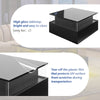 Coffee Table with LED Lights Storage Tea Table High Gloss Black for Living Room