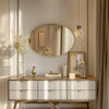 Modern Oval Gold Accent Wall Mirror Mounted Fireplace Hallway Bedroom Bathroom