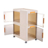 2 Tier Mobile Storage Box Bookcase Foldable Plastic Cabinet Home Organizer Box