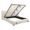 Double 4ft6 Grey White Fabric Ottoman Storage Bed Velvet Gas Lift Up Storage Bed