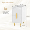 Nightstand Home Bedside Sofa Side Table Heavy-duty End Table w/ Charging Station