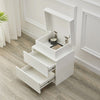 Modern White High Gloss BedsideTable Cabinet Storage 2Drawers with LED Light UK