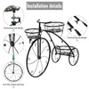 Tricycle Planter Chic Metal Plant Stand Baskets Bicycle Garden Bike Flower Pot