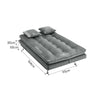 3 Seater Sofabed Recliner Velvet Sofa Bed Double Sleeper Couch Settee w/Cushions
