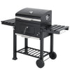 Outdoor Charcoal Smoker Garden BBQ Grill Side Shelf Barbecue Utensil With Wheels