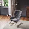 Lazy Recliner Rocking Chair Rocker Armchair Lounge Single Sofa Solid Wood Legs