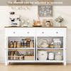 Sideboard Kitchen Storage Cabinet 4 Door 2 Drawer Large Unit Living Dining Rooms
