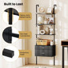 Modern Open Display Shelf Storage Organizer-Black
