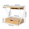 2-Tier Desktop Printer Stand Holder Shelf Printer Stand with Storage Drawer