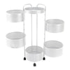 Mobile Metal Kitchen Rotating Storage Trolley Cart Utility Vegetable Shelf Rack