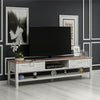 Large White & Oak TV Cabinet Modern Look