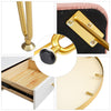 Dressing Table w/ Mirror 3 Drawers Stool Makeup Desk Vanity Table for Bedroom