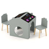 3 Pieces Kids Table and Chair Set Wooden Toddler Activity Art Table Drawing