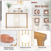 Long Sofa Side Table Narrow Accent Table w/Adjustable Foot Pads-White
