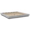 Bed Frame with Grey Sonoma 180x200 King Engineered Wood R5Q5