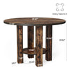 Round Dining Table for 4 People, 39.4 inch Wood Kitchen Table Large Dinner Table