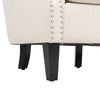 Modern Fabric Oyster Wing Back Armchair Soft Lounge Chair Single Fireside Sofa