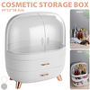 Large Cosmetic Skincare Organiser Tabletop Make-Up Storage Case 2 Drawers Box UK