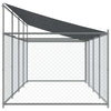 Dog Cage with Roof and Door Grey 8x2x2 m Galvanised Steel