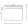 LED Bathroom Mirror with Demister Illuminated Lights Touch Wall Mounted 1000x700