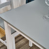 Modern 2 Seater Grey&White Solid Wood Dining Table and 2 Chairs Set Furniture
