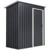 5 x 3ft Garden Storage Shed Sliding Door Sloped Roof Tool, Black