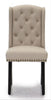 Dining Chairs Set of 2 Button Tufted Upholstered Dining Chairs with Wing Design