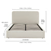 Dusk Ascot Natural Linen Look King Size Ottoman Storage Bed RRP £899