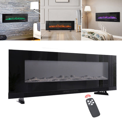 2023 New Electric LED Fireplace Wall Mounted Inset Into Fire 9/12 Colour 40-72in