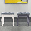 Tufted Velvet Padded Seat Makeup Stool Makeup Chair Footrest Foot Stools Ottoman