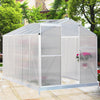 10x6ft Walk-In Greenhouse Plants Grow House Polycarbonate Panels Aluminium Frame