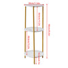 90cm Plant Stand 2/3-Tier Flower Holder Tall Side End Table with Golden Frame