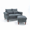 Panana 2 Seats Loveseat Couch Sofa Ottoman Upholstered Furniture for Small Space