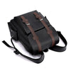 New Mens Travel Backpack PU Leather Satchel Laptop Bag Camping Hiking Rucksack