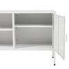 Industrial TV Stand Cabinet Storage 4 Shelves Metal Sideboard Living Room w Door