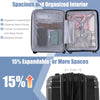 Airline Approved Expandable Travel Luggage 2-Piece Luggage Set-Black
