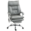Executive Office Chair with Airbag Lumbar Support, PU Desk Chair with Footrest