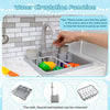 Kids Kitchen Playset Interactive Toy Kitchen & Refrigerator Set-Gray