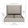 Dusk Madison Stone Grey Linen Look Super King Ottoman Storage Bed RRP £899