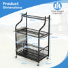 Garden Yard Tool Organizer Rolling Tool Garage Storage Rack w/ Universal Wheels