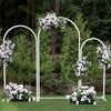 Set of 3 Wedding Arch Balloon Frame Metal Backdrop Stand Garden Floral Arch Deco