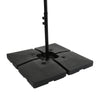 3M 10FT LED Patio Vented Umbrella Cantilever Parasol Solar Lights Crank Handle