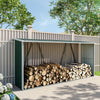 Galvanized Metal Garden Shed Tool Firewood Storage Sheds Log Store Heavy Duty