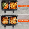 Ultenic K20 Dual Air Fryer, 6-in-1 Health Air Fryers with 2 Independent Frying