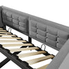 Daybed Upholstered Bed 3ft Single Sofa Bed with Storage, Velvet Grey 90 x 190 cm