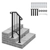 Iron Handrail Railing for Stairs 1-2 Steps Handrail for Garden Outdoor Step UK