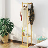 Sturdy Clothes Rail SeparateHanging Garment Coat Stand Shoe Rack w/2 Shelf Hooks